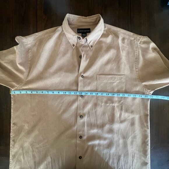 Men's Croft & Barrow Faux Tan Suede. Long Sleeve, Button Down, Size Large - Picture 9 of 9